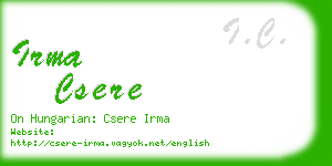 irma csere business card